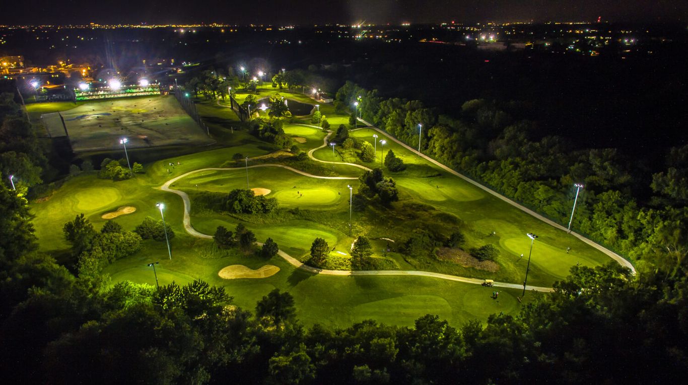 NIGHT GOLF Chicagoland's only fully-lighted 9-hole course